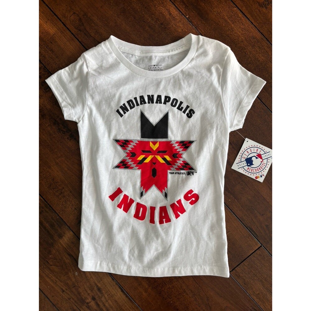 Genuine Merchandise Girls Indianapolis Indianas Baseball TShirt Size M 10/12 NEW